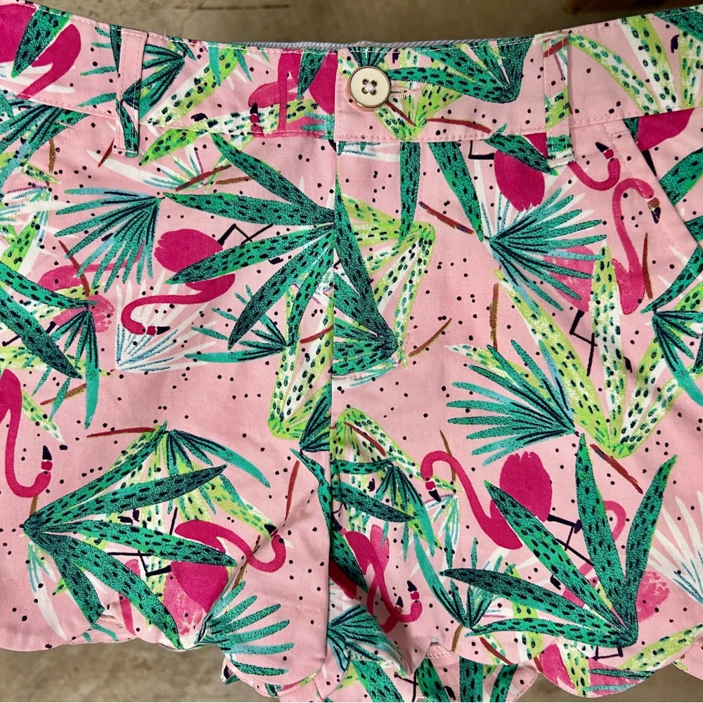 Scalloped shorts for girls (Crown & Ivy), size 10, pink Flamingo